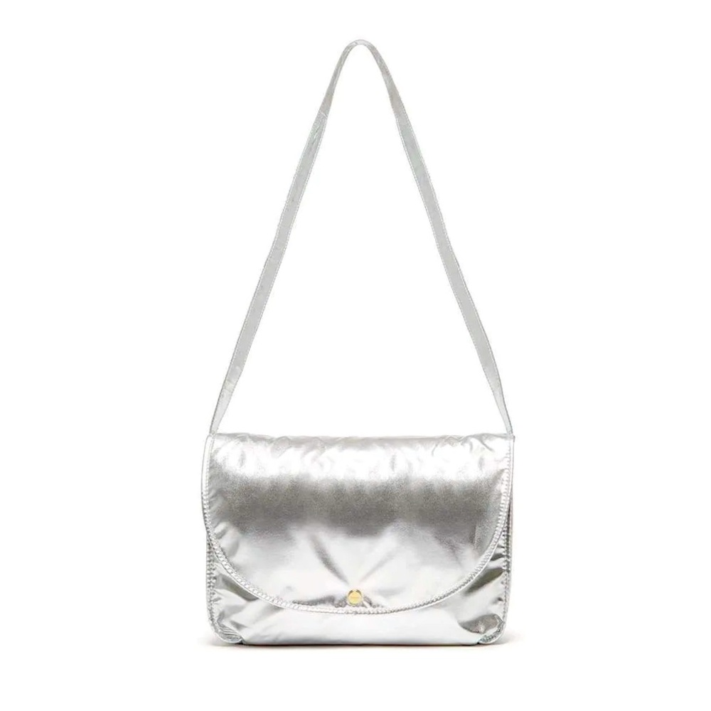 Ban.Do Metallic Silver Logged On Laptop Bag NWOT